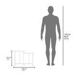 Weman 23.6" W Coffee Table with Open Shelf Living Room, Home Office Storage White B200P253736