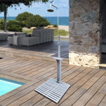 ZUN Outdoor Garden Pool Shower with Chassis Board, for Swimming Pool, Patio, Terrace, Garden,Wood 21014386