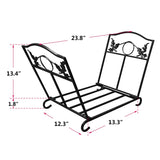 Folding Log Storage Rack, Log Holder Firewood Racks,Black 47640468