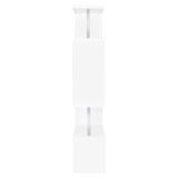 White and Chrome 5-Tier Geometric Bookcase B062P153839