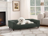Pet sofa with backrest and armrests, modern rectangular pet sofa suitable for small and medium dogs, W487P416732