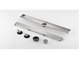 24 Inch Linear Shower Drain with 2-in-1 Flat & Tile Insert Removable Cover, 304 Stainless Steel with 58006444
