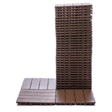 76-Pack 11.42"x11.42" Plastic Interlocking Deck Tiles - 68.80 Sq.Ft Outdoor Plastic Flooring,Super W1578P296337