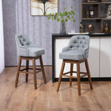 ZUN COOLMORE Bar Stools Set of 2 Counter Height Chairs with Footrest for Kitchen, Dining Room And 360 W395P145292