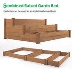 ZUN Wood Horticulture Raised Garden Bed, Brown 31761121