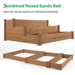 ZUN 48.6 x 48.6 x 21in Raised Garden Bed Horticulture Outdoor Elevated Flower Box Tiered Garden Bed W1422137074