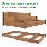 ZUN 48.6 x 48.6 x 21in Raised Garden Bed Horticulture Outdoor Elevated Flower Box Tiered Garden Bed 51595696