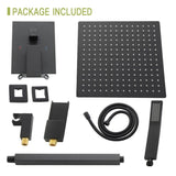 Shower System with Waterfall Tub Spout,12 Inch Ceiling Mount Square Shower System with Rough-in W124381948