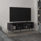 Vulcan 63" Wide Tv Stand with One Cabinet, Three Open Shelves, Cable Management, Living, Tv B070P254791