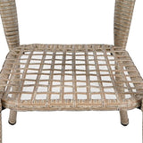 3-piece Outdoor Chair&Table Set Chat Set 2-person Rattan Seating Group with Two Swivel Chairs and a N719P234190N