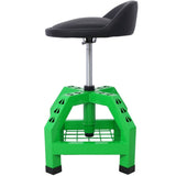 Pneumatic 360 Degree Swivel Mechanics Rolling Creeper Seat, Heavy Duty Rolling Mechanics W46590154