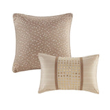 8 Piece Embroidered Comforter Set Natural Cal King B03597013