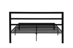 ZUN Queen Size Metal Bed Frame with Headboard Black W31181461