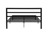 ZUN Queen Size Metal Bed Frame with Headboard Black W31181461