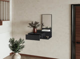 Black Floating Vanity with Included Mirror B062P252164