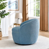 Galleria 360 Swivel Teddy Sherpa Barrel Chair, Blue T2574P241740