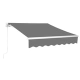 78"D x 102"W x 59"H retractable awning Grey 77304471