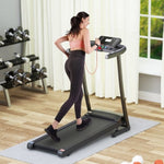 ZUN Treadmill - 2.5 HP folding treadmill, easy to move, with 3-speed incline adjustment and 12 preset 68853210