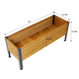 Wood Rectangular Garden Planter Box Raised Bed Outdoor,Planters for Outdoor Plants ,Elevated Herbs 57850929