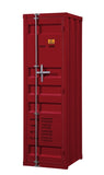 Red 1-Door Wardrobe with Container Lock B062P215413