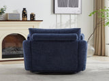 40.55"W Swivel Accent With 2 Thorw Pillows 360 Degree Swivel Round Sofa Modern Oversized Arm W1298P248774
