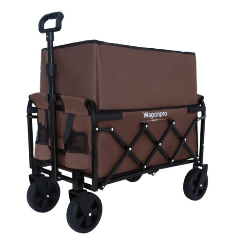Expandable Dual-Layer Utility Wagon with 100% Extra Space - Grocery Cart for Camping, Shopping, 32829486