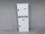 69" H Tall Bathroom Storage Cabinet with 2 Barn Doors and 1 Drawer, Narrow Storage Unit, Adjustable W2386P207761