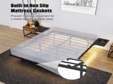 Full Size Bed Frame, Heavy Duty Metal Bed Frame , Quick & Easy Assembly, LED light , No Noise, Black W311P416238