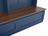 Farmhouse 4-in-1 Hall Tree with Wood Grain Bench, Mudroom Versatile Coat Rack with 2 Large Drawer, 42650032