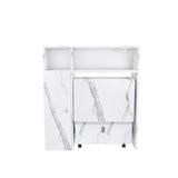 Multifunctional Folding Dining Table with Wall-Mounted Sideboard & Storage for Small 12065176