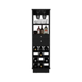 DEPOT E-SHOP Zircon Bar Cabinet Two Drawers, Black B097133220