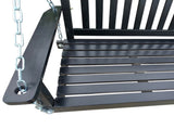 Front Porch Swing with Armrests, Wood Bench Swing with Hanging Chains,for Outdoor Patio ,Garden 39418244