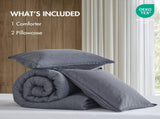 2PCS Twin/Twin XL Twill Washed Comforter Set B035P341111
