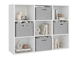 Brookfield 9-Cube Bookcase, Modern Cube Storage Organizer with Open Shelves for Living Room and Home B128P611049