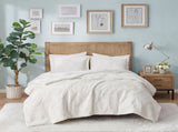 Full/Queen Embroidered Medallion Faux Fur Ultra Plush Comforter Mini Set B03597033