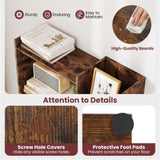 Rustic Brown 6-Tier Bookshelf Wooden Bookcase 22744968