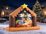 3.9 FT Christmas Inflatable Nativity Scene with Holy Family, Angels & Star, Built-in Cool White LED 39747804