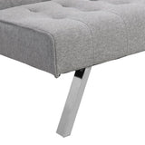 ZUN WOOD FRAME, STAINLESS LEG, FUTON, SOFA BED GREY W2297P247601