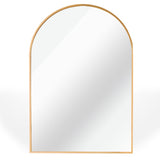 ZUN Gold 24x32 INCH Metal Arch Barhroom mirror W2203P220256