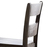 Distressed Walnut Counter Height Chair with Ladder Back B062P209259