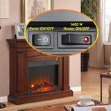 ZUN 23 inch electric fireplace insert, cost-effective heater with log set & realistic flame, overheating W1769P172914