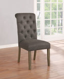 ZUN Set of 2 Fabric Upholstered Dining Chairs, Grey and Rustic Brown B016P224798