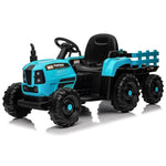 ZUN Ride on Tractor with Trailer,24V 400W Powered Electric Tractor Toy w/Remote Control,electric car for W1578P194692