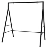 168*106*180cm Flat Top Square Tube 200kg Iron Swing Frame Black 95536765