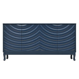 Elegant Sideboard Featuring Sophisticated Wavy Pattern Doors with Arched Groove Design in a Stylish W2696P245317