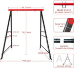 ZUN Swing Stand Frame,Swing Set Frame for Both Kids and Adults,880 Lbs Heavy-Duty Metal A-Frame Backyard 17104197