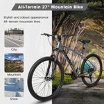 ZUN A2757 27 Inch Mountain Bike 21 Speed, Suspension Fork, Aluminum Frame Disc Brake, Mountain biking W709P185448