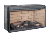 23 inch infrared quartz heater fireplace insert -woodlog version with brick W1769121294