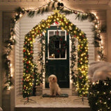 240*40*260cm 1650 Branches PVC Christmas Arch Holiday Arch Decoration Green 64254246