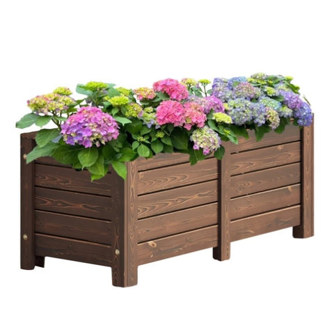 ZUN Wood Garden Bed for Growing Flowers, Planter Garden Boxes Outdoor Planter Box, Wood Container 04963896